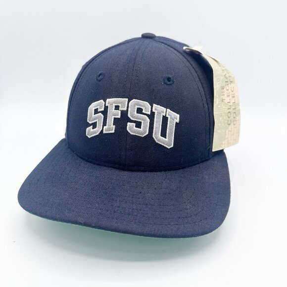 NEW San Francisco State University Gators Legacy Fitted Hat 7-1/4 Navy Blue Cap - Picture 1 of 9